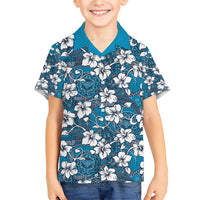 Karakarawa Bula Fiji Family Matching Short Sleeve Bodycon Dress and Hawaiian Shirt Fijian Tapa Seamless Hibiscus - Polynesian Pride