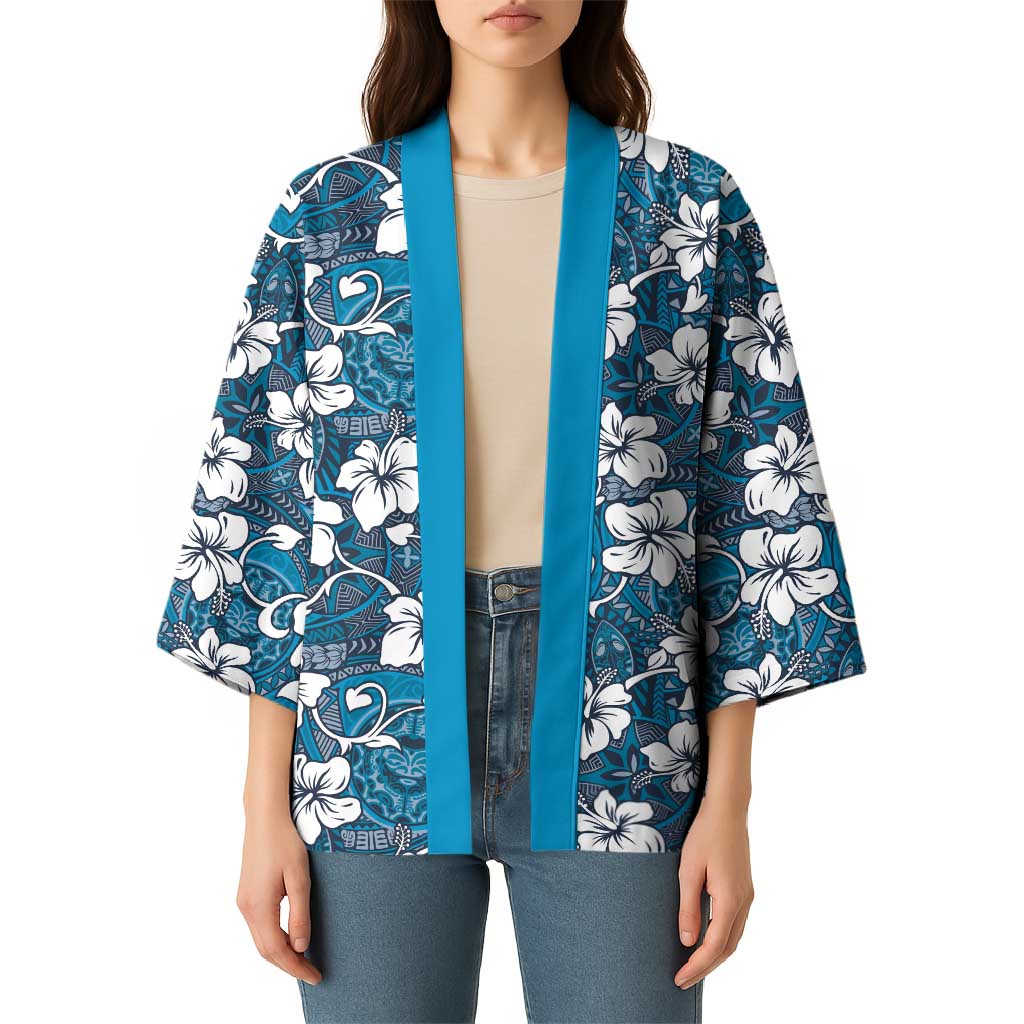 Karakarawa Bula Fiji Kimono Fijian Tapa Seamless Hibiscus - Polynesian Pride
