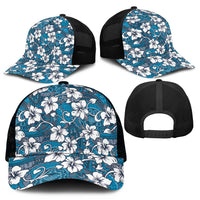 Karakarawa Bula Fiji Mesh Trucker Cap Fijian Tapa Seamless Hibiscus - Polynesian Pride