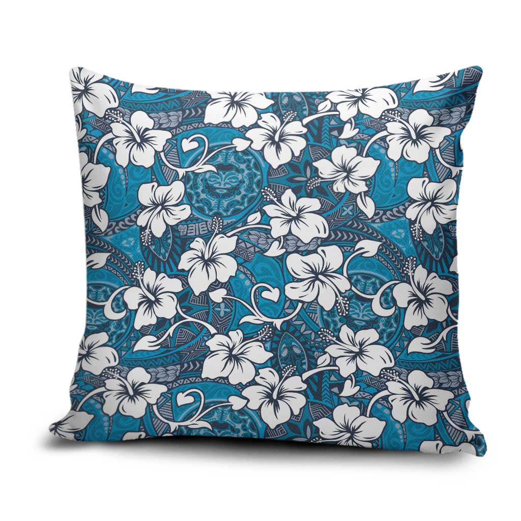 Karakarawa Bula Fiji Pillow Cover Fijian Tapa Seamless Hibiscus - Polynesian Pride