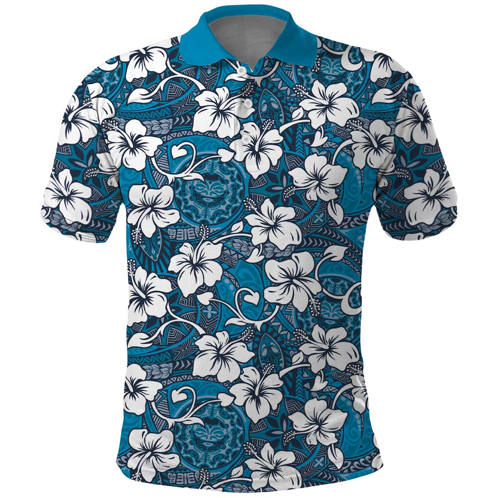 Karakarawa Bula Fiji Polo Shirt Fijian Tapa Seamless Hibiscus - Polynesian Pride