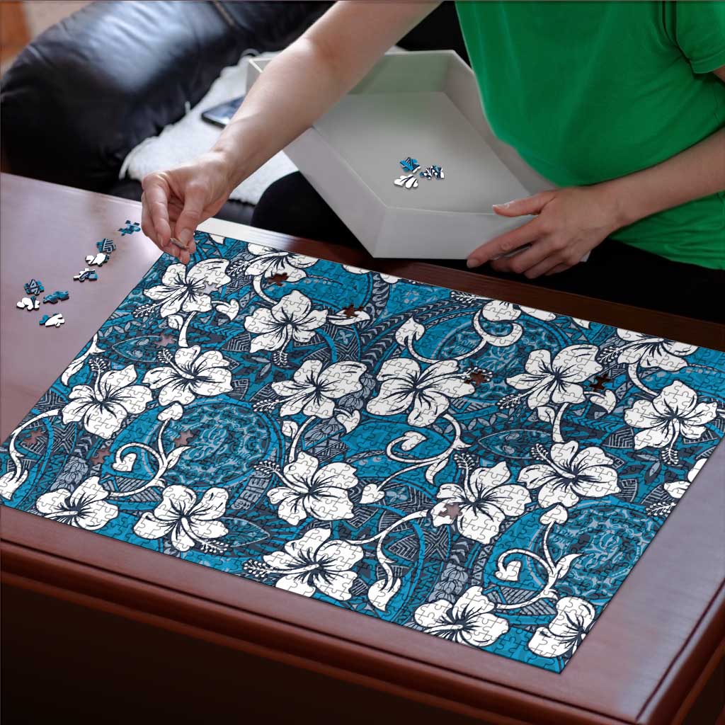 Karakarawa Bula Fiji Puzzle Fijian Tapa Seamless Hibiscus - Polynesian Pride