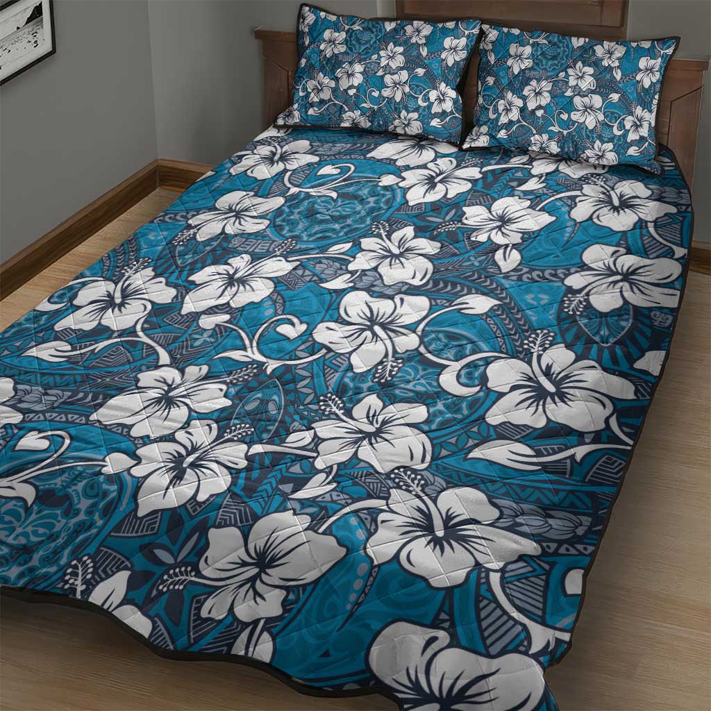 Karakarawa Bula Fiji Quilt Bed Set Fijian Tapa Seamless Hibiscus - Polynesian Pride