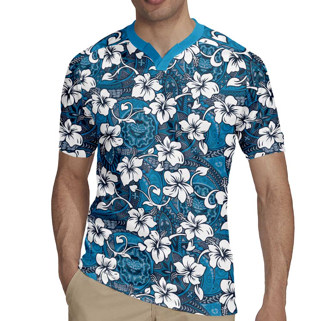 Karakarawa Bula Fiji Rugby Jersey Fijian Tapa Seamless Hibiscus - Polynesian Pride