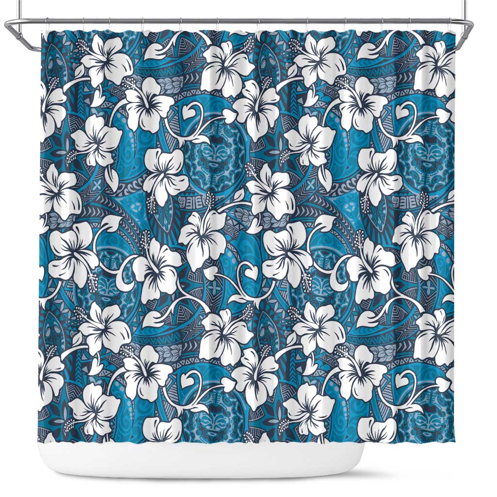 Karakarawa Bula Fiji Shower Curtain Fijian Tapa Seamless Hibiscus - Polynesian Pride