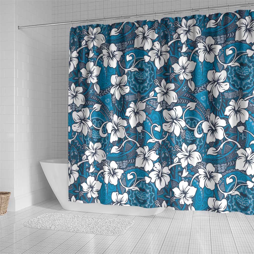Karakarawa Bula Fiji Shower Curtain Fijian Tapa Seamless Hibiscus - Polynesian Pride
