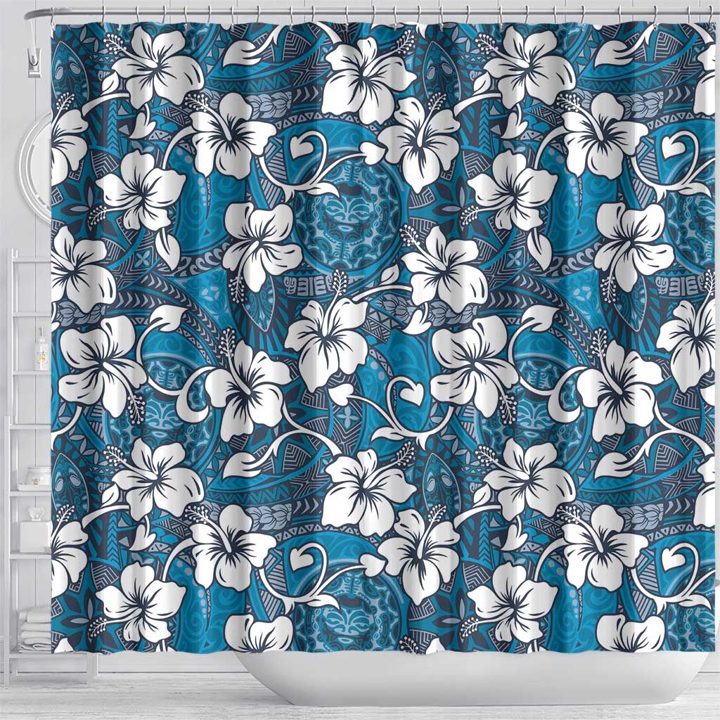 Karakarawa Bula Fiji Shower Curtain Fijian Tapa Seamless Hibiscus - Polynesian Pride