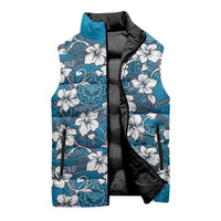 Karakarawa Bula Fiji Sleeveless Puffer Jacket Fijian Tapa Seamless Hibiscus - Polynesian Pride