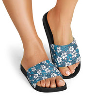 Karakarawa Bula Fiji Slide Sandals Fijian Tapa Seamless Hibiscus - Polynesian Pride