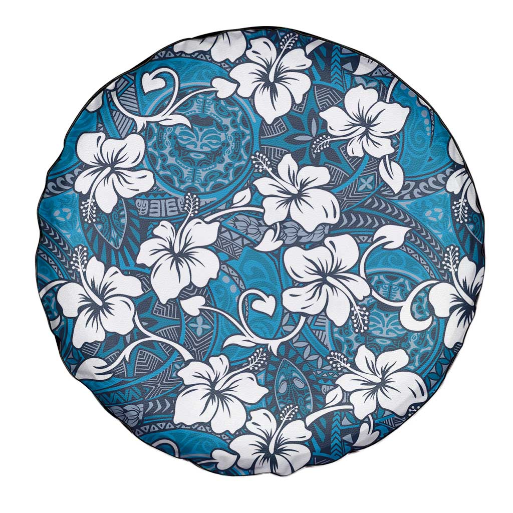 Karakarawa Bula Fiji Spare Tire Cover Fijian Tapa Seamless Hibiscus - Polynesian Pride