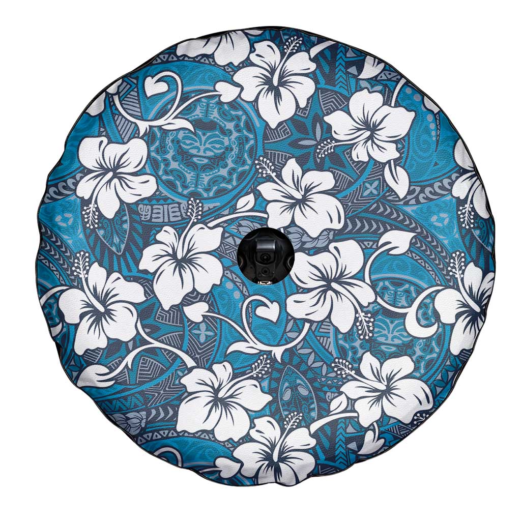 Karakarawa Bula Fiji Spare Tire Cover Fijian Tapa Seamless Hibiscus - Polynesian Pride