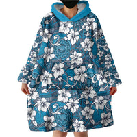 Karakarawa Bula Fiji Wearable Blanket Hoodie Fijian Tapa Seamless Hibiscus - Polynesian Pride