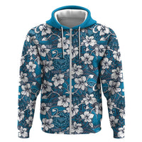 Karakarawa Bula Fiji Zip Hoodie Fijian Tapa Seamless Hibiscus - Polynesian Pride
