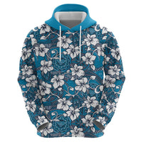 Karakarawa Bula Fiji Zip Hoodie Fijian Tapa Seamless Hibiscus - Polynesian Pride