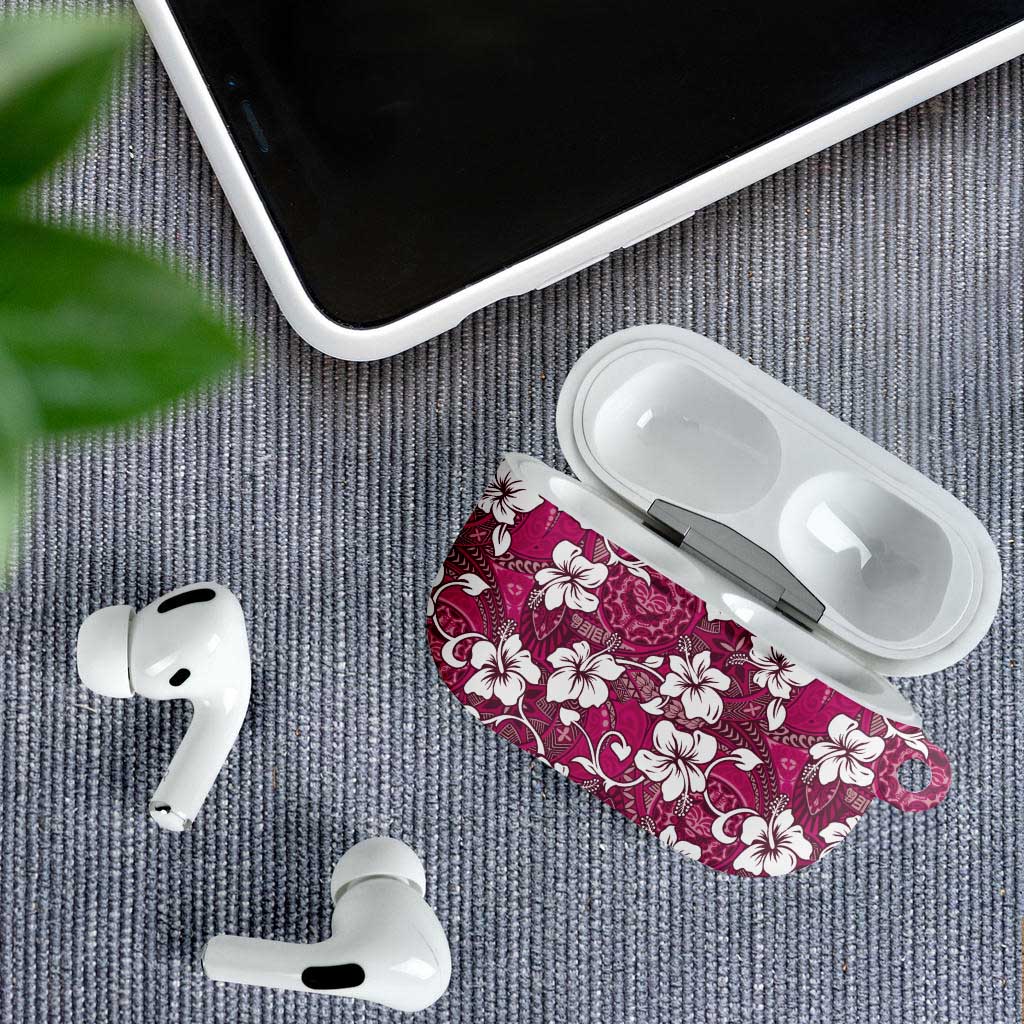 Piqi Bula Fiji AirPods Case Fijian Tapa Seamless Hibiscus - Polynesian Pride