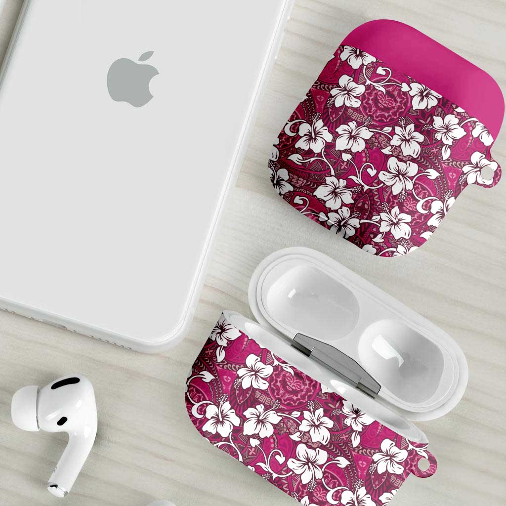 Piqi Bula Fiji AirPods Case Fijian Tapa Seamless Hibiscus - Polynesian Pride