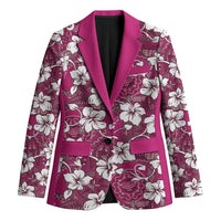 Piqi Bula Fiji Blazer Fijian Tapa Seamless Hibiscus - Polynesian Pride