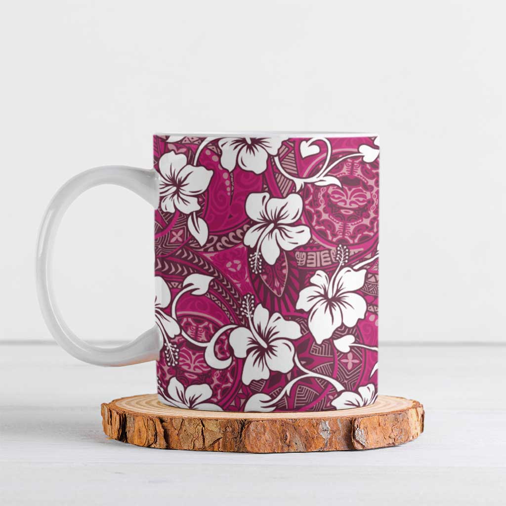 Piqi Bula Fiji Ceramic Mug Fijian Tapa Seamless Hibiscus - Polynesian Pride
