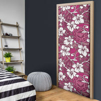 Piqi Bula Fiji Door Cover Fijian Tapa Seamless Hibiscus - Polynesian Pride