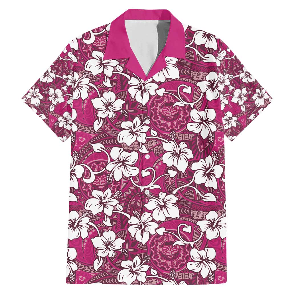 Piqi Bula Fiji Family Matching Mermaid Dress and Hawaiian Shirt Fijian Tapa Seamless Hibiscus - Polynesian Pride