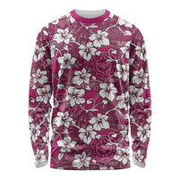 Piqi Bula Fiji Long Sleeve Shirt Fijian Tapa Seamless Hibiscus - Polynesian Pride