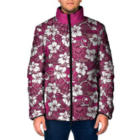 Piqi Bula Fiji Padded Jacket Fijian Tapa Seamless Hibiscus - Polynesian Pride