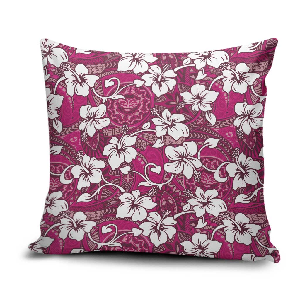 Piqi Bula Fiji Pillow Cover Fijian Tapa Seamless Hibiscus - Polynesian Pride