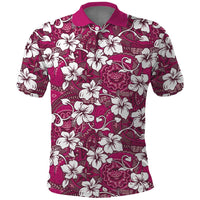 Piqi Bula Fiji Polo Shirt Fijian Tapa Seamless Hibiscus - Polynesian Pride