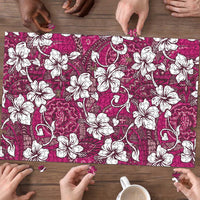 Piqi Bula Fiji Puzzle Fijian Tapa Seamless Hibiscus - Polynesian Pride