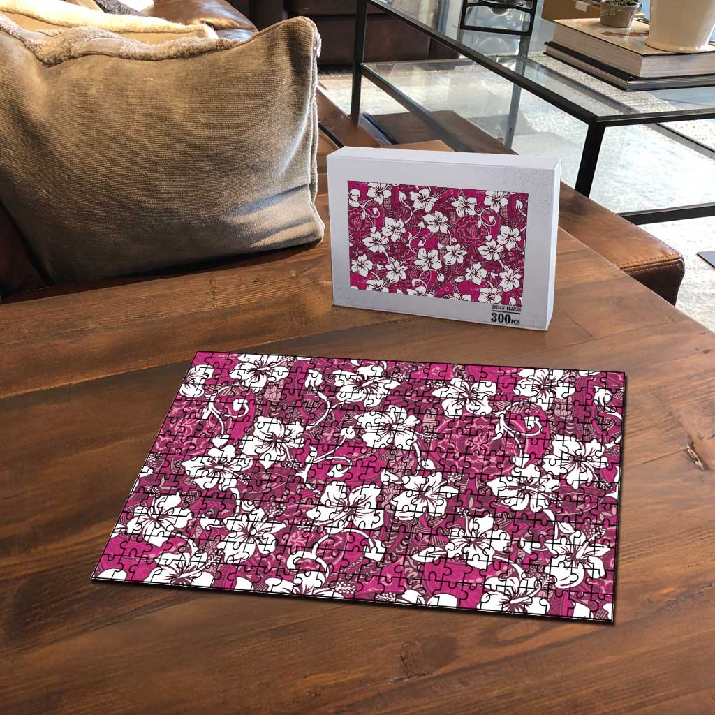 Piqi Bula Fiji Puzzle Fijian Tapa Seamless Hibiscus - Polynesian Pride