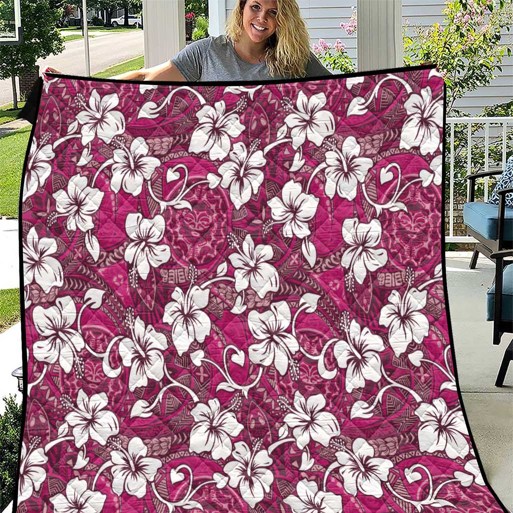 Piqi Bula Fiji Quilt Fijian Tapa Seamless Hibiscus - Polynesian Pride