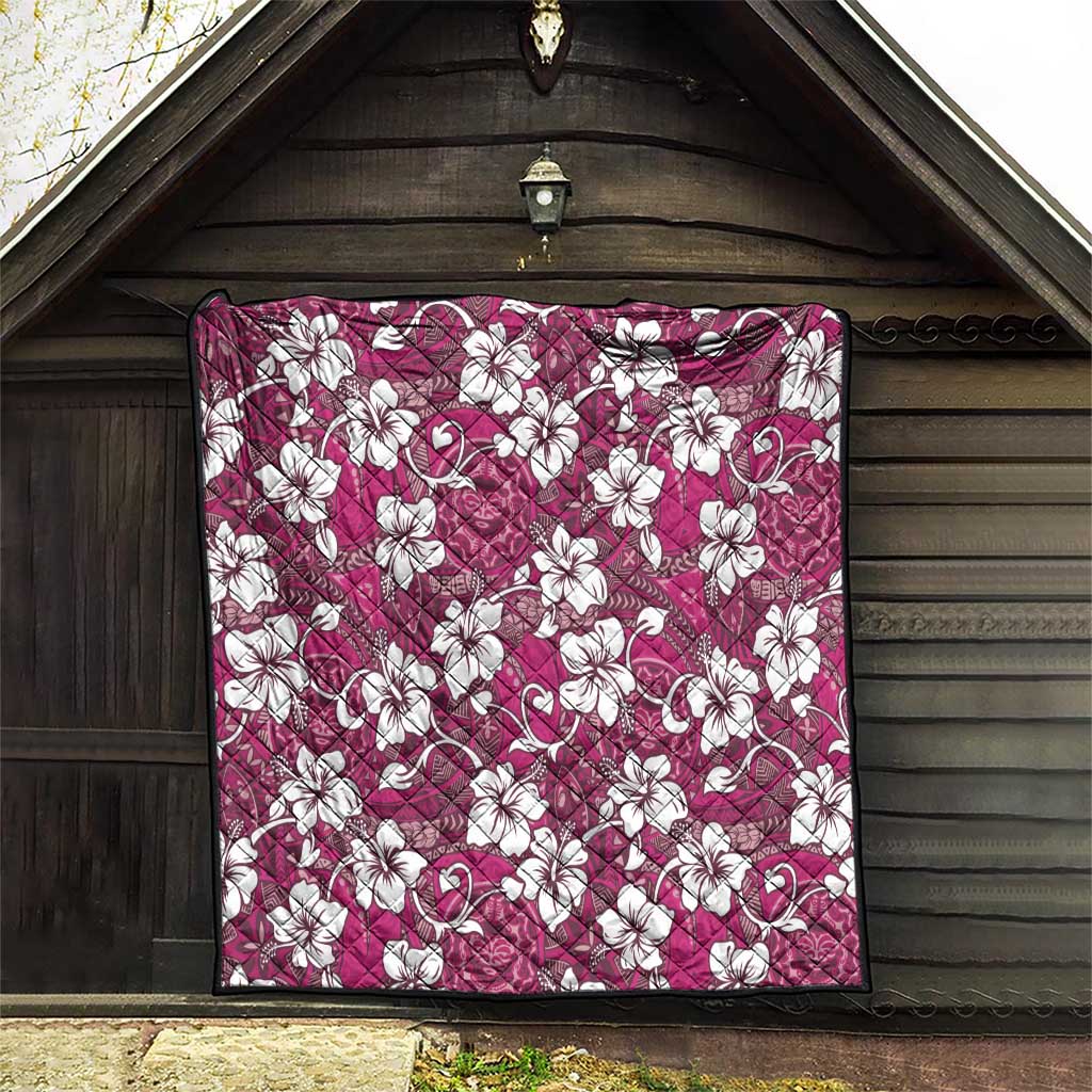 Piqi Bula Fiji Quilt Fijian Tapa Seamless Hibiscus - Polynesian Pride