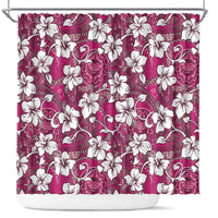 Piqi Bula Fiji Shower Curtain Fijian Tapa Seamless Hibiscus - Polynesian Pride