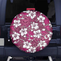 Piqi Bula Fiji Spare Tire Cover Fijian Tapa Seamless Hibiscus - Polynesian Pride