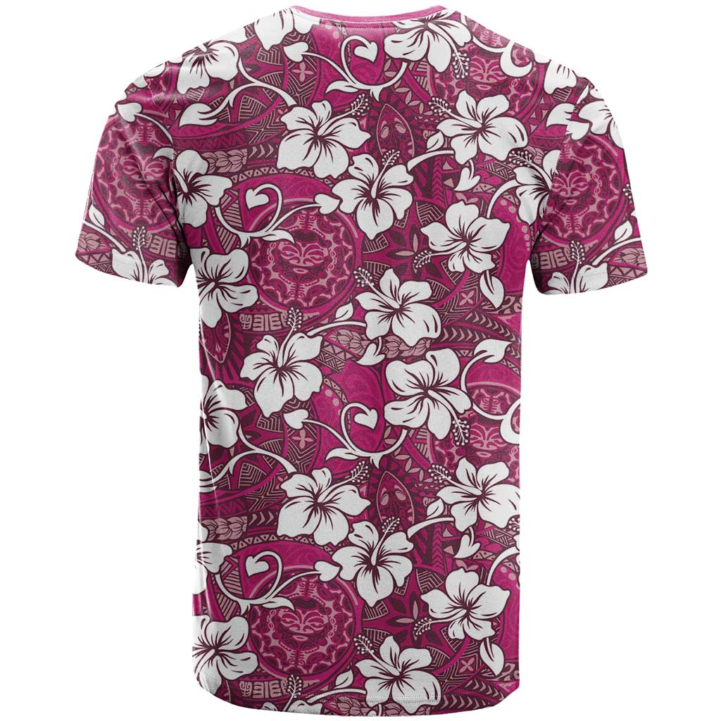 Piqi Bula Fiji T Shirt Fijian Tapa Seamless Hibiscus - Polynesian Pride