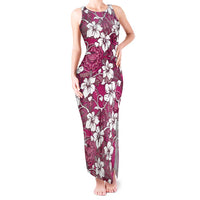 Piqi Bula Fiji Tank Maxi Dress Fijian Tapa Seamless Hibiscus - Polynesian Pride
