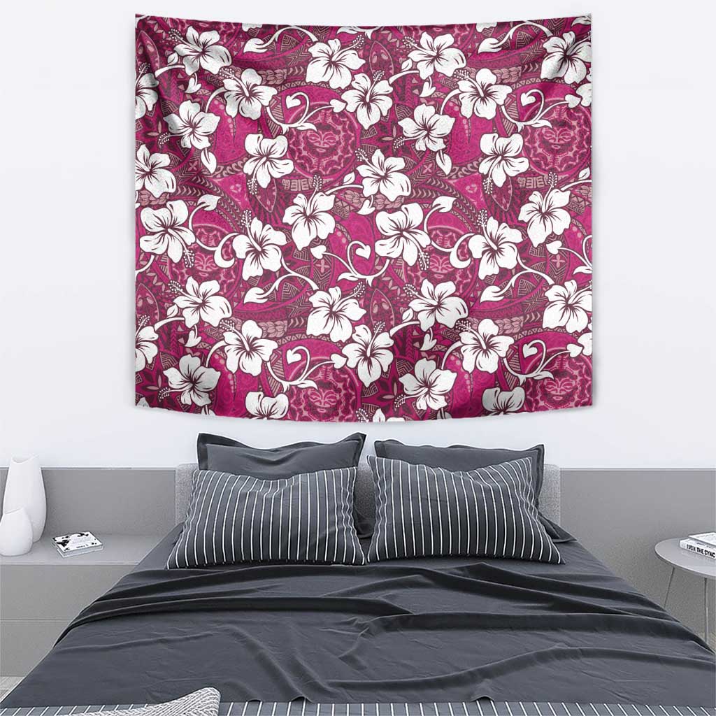 Piqi Bula Fiji Tapestry Fijian Tapa Seamless Hibiscus - Polynesian Pride