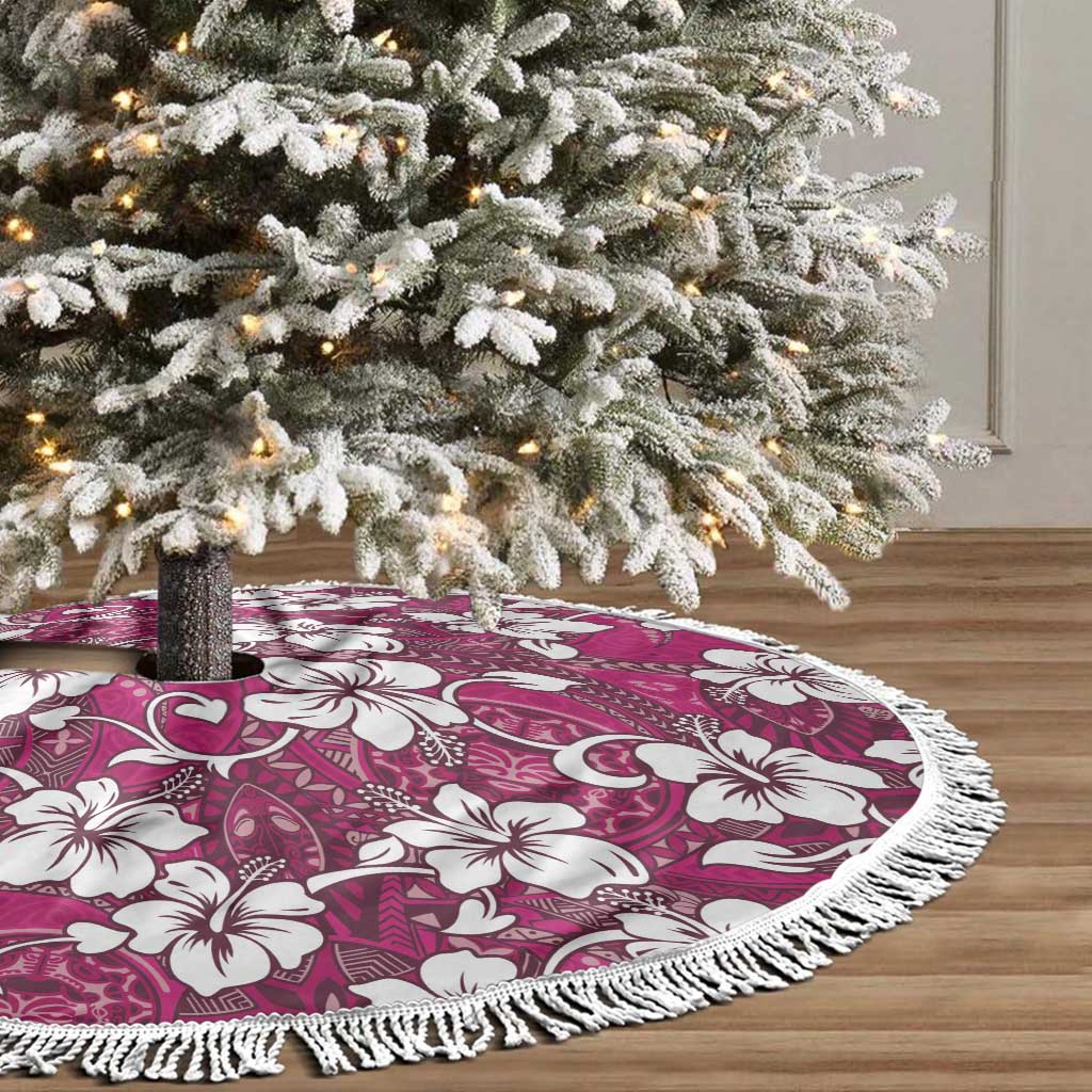 Piqi Bula Fiji Tree Skirt Fijian Tapa Seamless Hibiscus - Polynesian Pride