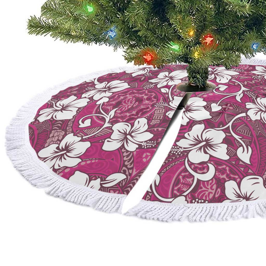 Piqi Bula Fiji Tree Skirt Fijian Tapa Seamless Hibiscus - Polynesian Pride