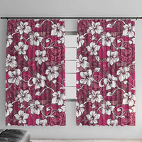 Piqi Bula Fiji Window Curtain Fijian Tapa Seamless Hibiscus - Polynesian Pride