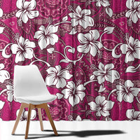 Piqi Bula Fiji Window Curtain Fijian Tapa Seamless Hibiscus - Polynesian Pride