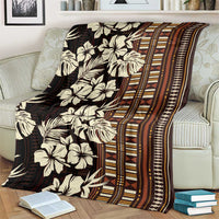 Bula Fiji Masi Blanket Tapa Tropical Hibiscus Half Stylized - Polynesian Pride