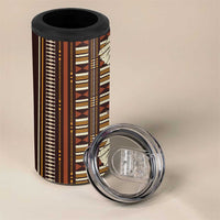 Bula Fiji Masi 4 in 1 Can Cooler Tumbler Tapa Tropical Hibiscus Half Stylized - Polynesian Pride