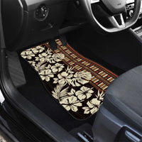 Bula Fiji Masi Car Mats Tapa Tropical Hibiscus Half Stylized - Polynesian Pride