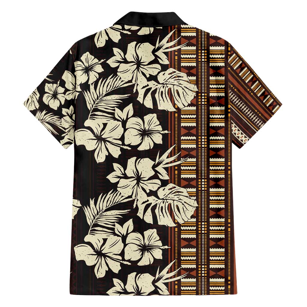 Bula Fiji Masi Family Matching Puletasi and Hawaiian Shirt Tapa Tropical Hibiscus Half Stylized - Polynesian Pride