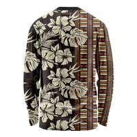 Bula Fiji Masi Long Sleeve Shirt Tapa Tropical Hibiscus Half Stylized - Polynesian Pride