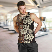 Bula Fiji Masi Men Tank Top Tapa Tropical Hibiscus Half Stylized - Polynesian Pride