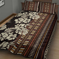 Bula Fiji Masi Quilt Bed Set Tapa Tropical Hibiscus Half Stylized - Polynesian Pride