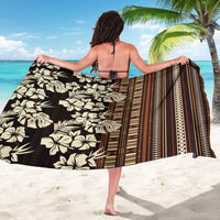 Bula Fiji Masi Sarong Tapa Tropical Hibiscus Half Stylized - Polynesian Pride