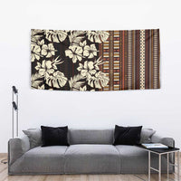 Bula Fiji Masi Tapestry Tapa Tropical Hibiscus Half Stylized - Polynesian Pride